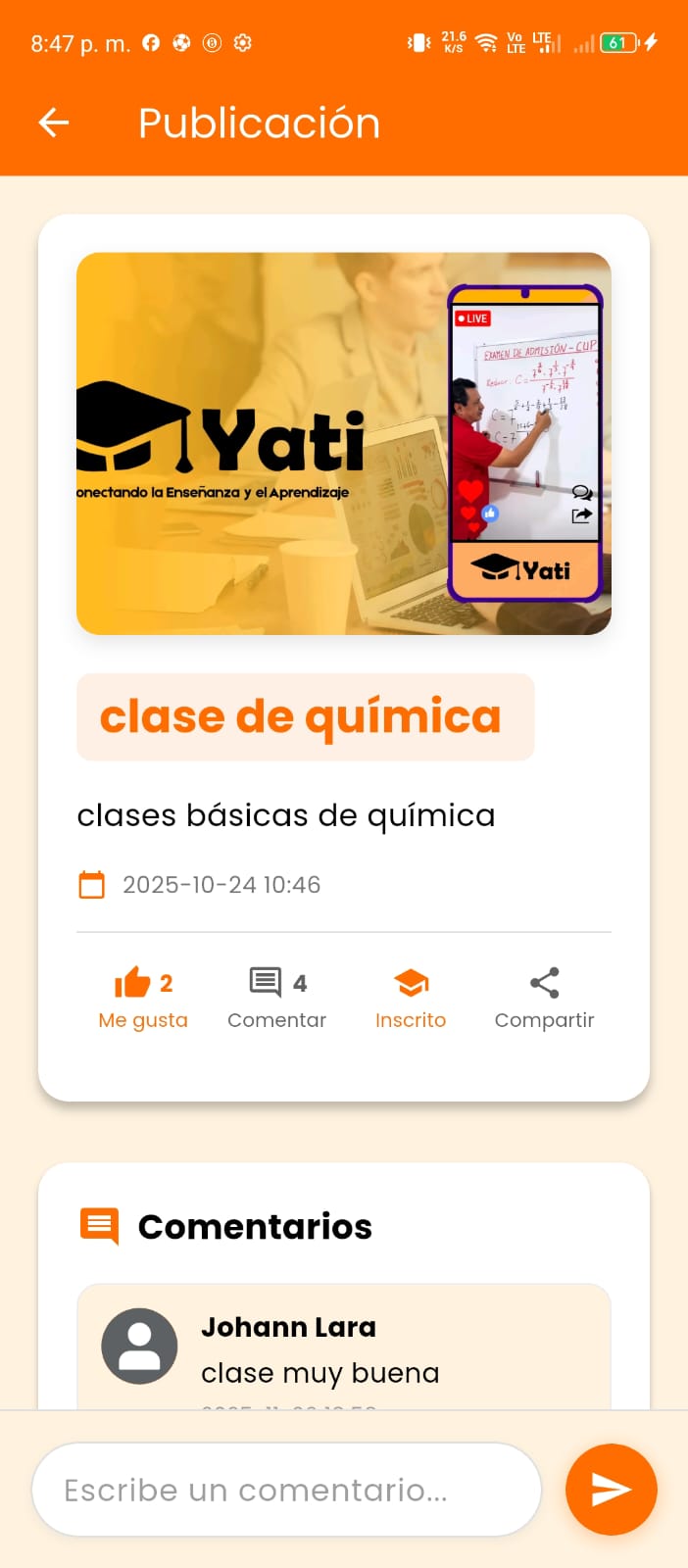 Pantalla de perfil - Tema claro